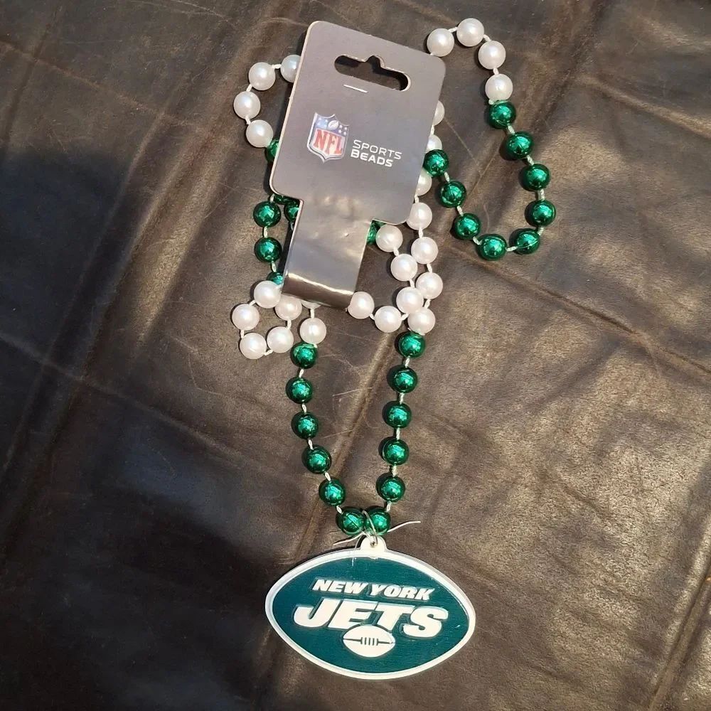 NFL NY Jets Beaded Necklace